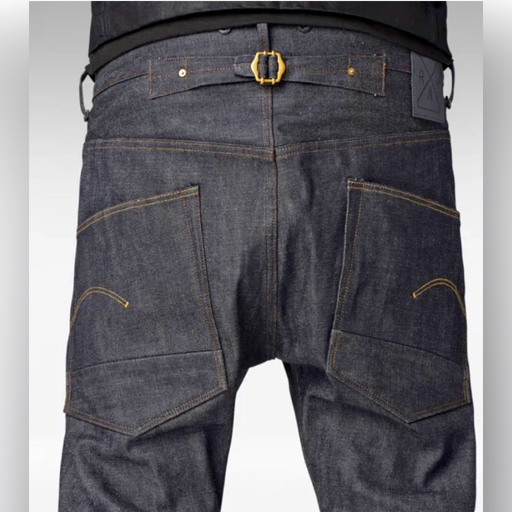 G-STAR RAW ESSENTIALS “U.S. FIRST LUMBER” SHORTS RAW SELVEDGE CONE MILLS 34W NEW